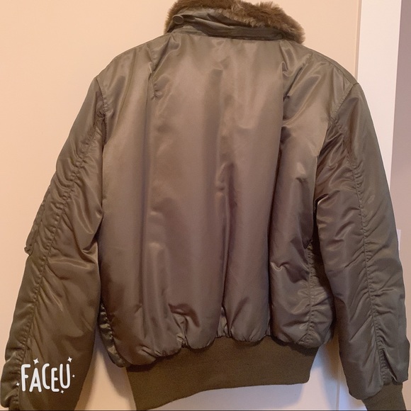 Joyrich Pilot Bomber Jacket. Khaki. - Picture 3 of 4